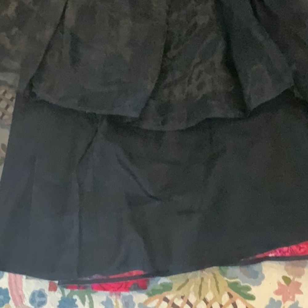 Tracy Reese Red and Black Floral Midi Dress - Picture 16 of 16